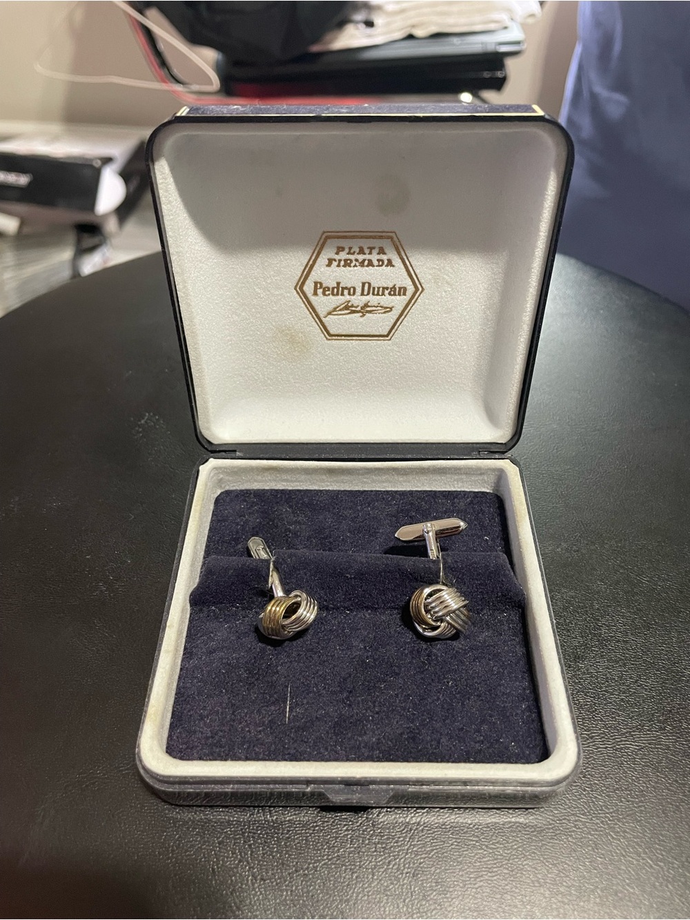 Pedro Duran Silver Knot Cufflinks